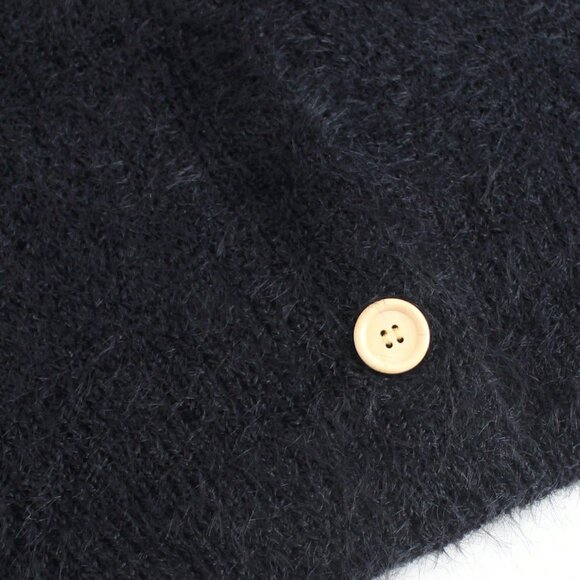 Black Casual Women's Long Sleeve V-Neck Cardigan - Picture 7 of 7